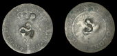 St Christopher (St Kitts), Black Dogg (c. 1801-02), a Cayenne 2 Sous, seemingly genuine, obv. countermarked with an...