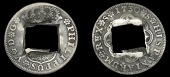 Dominica, Issues c. 1816-1818, Three Bitts, contemporary counterfeit, a Philip V, 2 Réales (Pistareen), 1730,...