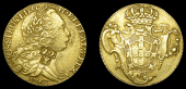 Martinique, Authority of September 1805, Twenty-Two Livres per gros, a Joseph I, Four Escudos, 1768, Lisbon, obv....