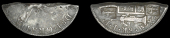 St Lucia, Issues of c. 1800-01, Six Escalins, Charles III, a cut half-segment of a Spanish-American 8 Réales,...