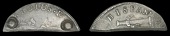 St Lucia, Issues of c. 1800-01, Four Escalins, Charles IV, a lightweight cut half-segment of a Spanish-American 8...
