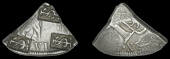 St Lucia, Issues of c. 1800-01, Three Escalins, a contemporary counterfeit, Charles IIII, a lightweight cut...
