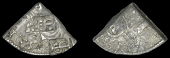 St Lucia, Order of August 1812, Three Escalins (locally termed ‘Mocos’), Charles IIII, a cut quarter-segment of...