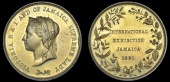 Jamaica, JAMAICA, International Exhibition, 1891, a gilt-copper award medal by L.C. Wyon, diademed bust of Victoria...