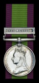 Afghanistan 1878-80, 1 clasp, Ali Musjid (8, Bde./626, Pte. T. Clarke, 51st. Regt.) good very fine	 £180-220