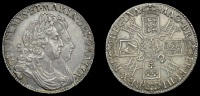 William and Mary (1688-1694), Crown, 1692/2 inverted, edge qvinto (ESC 824 [85]; S 3433). Extremely fine and toned	...