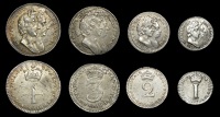 William and Mary (1688-1694), Maundy set, 1694 (ESC 876 [2388]; S 3446) [4]. Good very fine, rare	 £300-£400