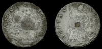 William and Mary (1688-1694), Halfpenny, 1690 (BMC 570A; S 3448). Copper plug; some surface marks and corrosion...