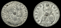William and Mary (1688-1694), Farthing, 1690 (Cooke 646ff; BMC 578ff; S 3451). Copper plug; minimal. corrosion,...