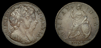 William and Mary (1688-1694), Farthing, 1694 (Cooke 586; BMC 616; S 3453). Small score before Queen’s face,...