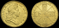 William III (1694-1702), Five Guineas, 1699, edge vndecimo (MCE 169; S 3454). Possibly sometime gilt, some edge...