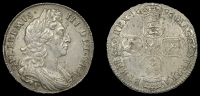 William III (1694-1702), Halfcrown, 1696y, large shields, early harp, edge octavo (ESC 1095 [528]; S 3486). Some...