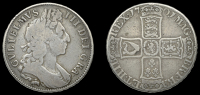 William III (1694-1702), Halfcrown, 1701, elephant and castle, edge decimo tertio (ESC 1050 [566]; S 3495). Fine,...