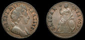William III (1694-1702), Farthing, 1699, type 2 (Cooke 525; BMC 681; S 3558). Extremely fine with some original...