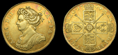 Anne (1702-1714), Two Guineas, 1709 (MCE 205; S 3569). A few surface marks and an edge nick at 2 o’clock,...