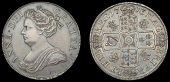 Anne (1702-1714), Crown, 1713, third bust, roses and plumes, edge dvodecimo (ESC 1349 [109]; S 3603). Some blank...