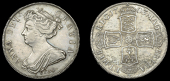 Anne (1702-1714), Halfcrown, 1703 vigo, edge tertio (ESC 1358 [569]; S 3580). Blank filing marks at 10 o’clock,...