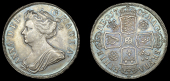 Anne (1702-1714), Halfcrown, 1707, roses and plumes, edge sexto, narrow colon after reg: (ESC 1365 [573A]; S 3582)....