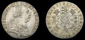 George III (1760-1820), Pre-1816 issues, Shilling, 1787/6, no semée of hearts, no stops at date (cf. Manville, BNJ...