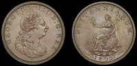 George III (1760-1820), Pre-1816 issues, Restrike Pattern Twopence, 1805, by W.J. Taylor, in bronzed-copper,...