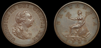 George III (1760-1820), Pre-1816 issues, Proof Halfpenny, 1799 (late Soho), in bronzed-copper, edge centre-grained,...