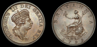 George III (1760-1820), Pre-1816 issues, Restrike Pattern Halfpenny, 1799, by W.J. Taylor from dies by C.H....