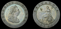 George III (1760-1820), Pre-1816 issues, Pattern Farthing, 1797, by C.H. Küchler, in copper, laureate bust right,...