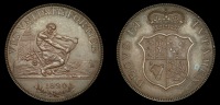 George III (1760-1820), New coinage, Pattern Crown, 1820, by J.-P. Droz after Monneron’s pattern by G. Dupré, in...