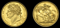 George IV (1820-1830), Sovereign, 1822 (M 6; S 3800). Extremely fine or better	 £1,200-£1,500