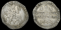 Charles I (1625-1649), Oxford mint, Halfcrown, 1642, mm. Oxford plume on obv. only, Shrewsbury horseman, Oxford...