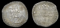 Charles I (1625-1649), Oxford mint, Halfcrown, 1644, mm. Oxford plume on obv. only, Briot horseman, plume behind,...