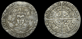 Henry VI (First reign, 1422-1461), Rosette-Mascle issue, Groat, London, mm. crosses II/V, no fleur on breast, reads...