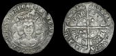 Henry VI (First reign, 1422-1461), Trefoil-Pellet issue, Groat, London, mm. cross IIIb on obv. only, leaf on breast,...