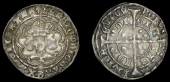 Henry VI (First reign, 1422-1461), Cross-Pellet issue, Groat, London, mm. cross IIIb on obv. only, saltire on neck,...