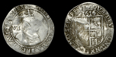James I (1603-1625), Second coinage, Sixpence, 1616/5, mm. tun, fourth bust, 2.31g/3h (N 2103; S 2658). Creased,...
