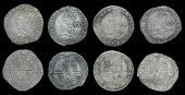 Charles I (1625-1649), Tower mint, Sixpences (4), all Gp E, mm. tun, 2.89g/3h (N 2242; S 2814); mm. anchor on obv.,...