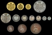 William IV (1830-1837), Proof set, 1831, comprising gold Two Pounds, Sovereign and Half-Sovereign, silver Crown,...