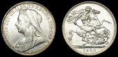 Victoria (1837-1901), Crown, 1900, edge lxiii (ESC 2608 [318]; S 3937). Minor bagmarking, otherwise good extremely...