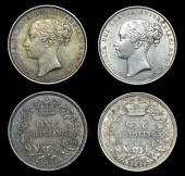 Victoria (1837-1901), Shillings (2), 1852, 1856 (ESC 3001, 3007 [1299, 1304]; S 3904) [2]. Extremely fine or better,...