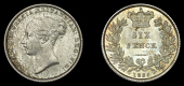 Victoria (1837-1901), Sixpence, 1839 (ESC 3170 [1684]; S 3908). Virtually mint state, attractively toned	 £200-£300
