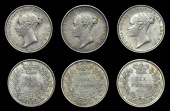 Victoria (1837-1901), Sixpences (3), 1842, 1844, 1845 (ESC 3175, 3177, 3179 [1688, 1690-1]; S 3908) [3]. Second...