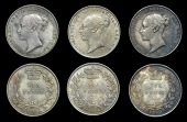 Victoria (1837-1901), Sixpences (3), 1859, 1860, 1866 die 36 (ESC 3203, 3205, 3213 [1708-9, 1715]; S 3908-9) [3]....