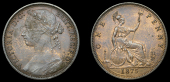 Victoria (1837-1901), Penny, 1875, dies Lj, narrow date, sea does not cross linear circle (F 80; BMC 1701; S 3954)....