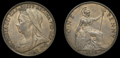 Victoria (1837-1901), Penny, 1895, dies Vv, trident 2mm from p of penny (F 139; BMC 1939; S 3961A). Extremely fine...