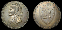 Hampshire, Southampton, Taylor, Moody & Co, Skidmore’s Halfpenny, 1790, bust of Sir Bevois left, rev. arms, edge...