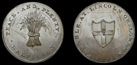 Lincolnshire, Lincoln, Skidmore’s Halfpenny, 1795, 9.99g/6h (DH 1);  Spalding [and Holbeach], Thomas Jennings,...