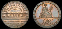 London, Kempson’s Buildings, Pennies (2), type 3, London Bridge, 18.59g/6h (DH 68), type 4, Westminster Bridge,...