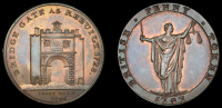 London, Kempson’s Buildings, Pennies (2), both type 4, Bridge Gate, 18.67g/6h (DH 76), Ludgate, 17.85g/6h (DH 78)...