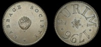 London, Uncertain manufacturer, Cabbage Society, token, 1796, in copper, cabbage, rev. purim and date around...