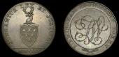 Warwickshire, Birmingham, Thomas Welch, Penny, 1795, arms, rev. tw cypher, edge on demand i promise to pay the...